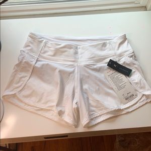 *Never Worn* Lululemon All White Running Shorts
